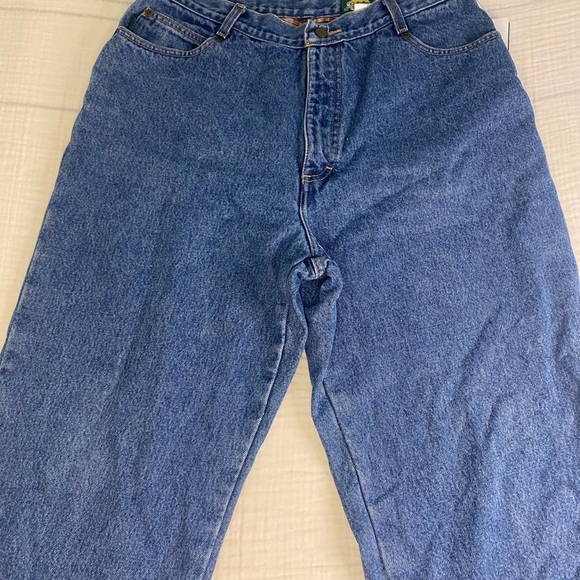 Women’s Cabelas Straight Leg Fleece Lined Insulated Jeans Blue Size 16 Regular - Picture 3 of 12